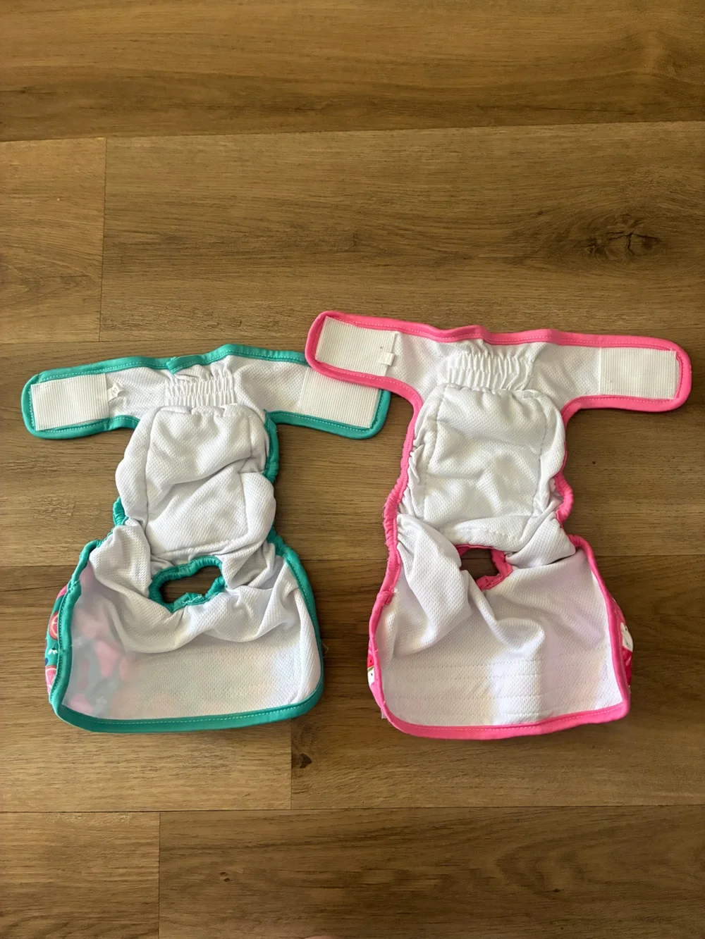 Bundle of 2 Small Reusable Female Dog Diapers Fruit Watermelon Prints EUC